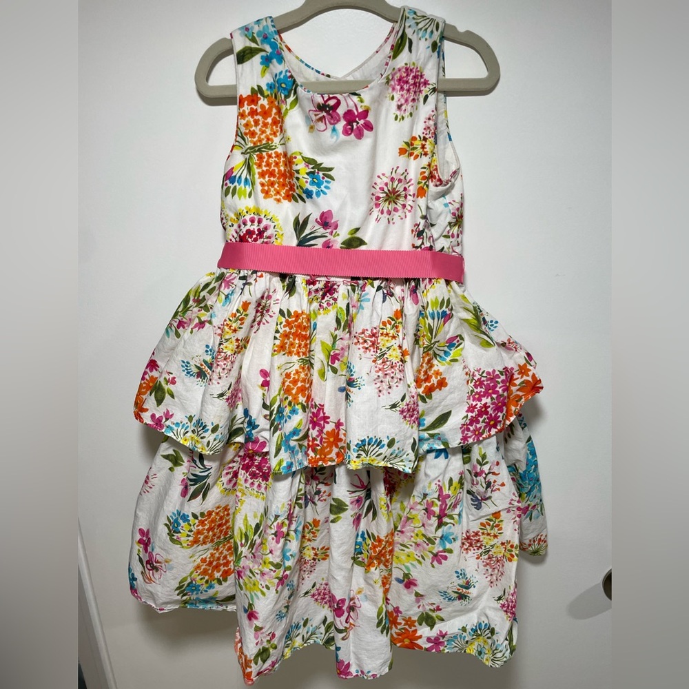 Girls Floral Tiered Dress